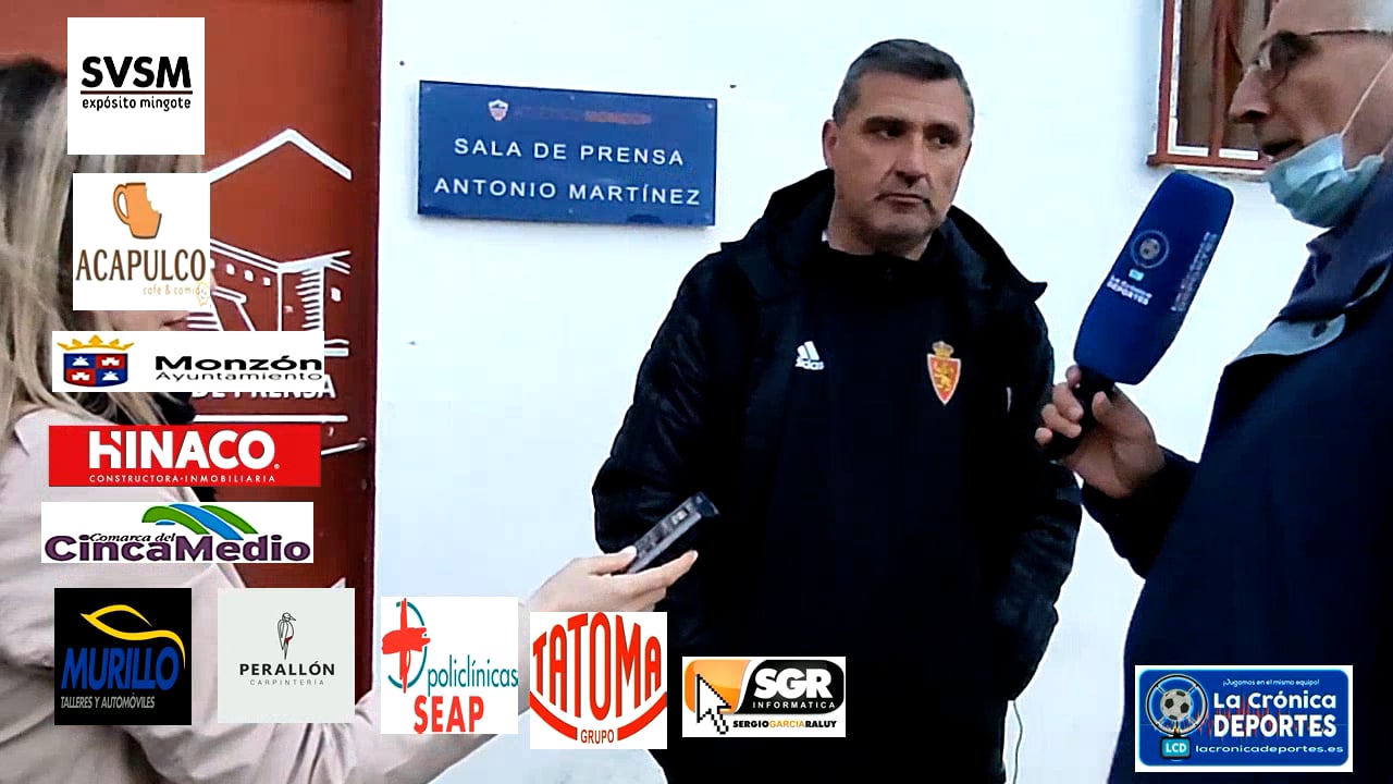 EMILIO LARRAZ (Entrenador R.Zaragoza D.Aragón) AT Monzón 1-3 R.Zaragoza D.Aragón / J 28 / 3ª División