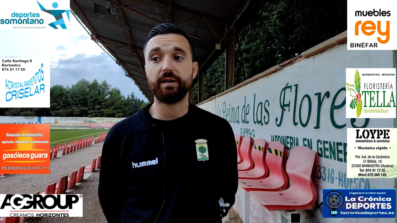 JAVIER GENOVÉS (Entrenador CD Robres) CD Robres 2-0 CD Binéfar / Jornada 28 / 3ª División