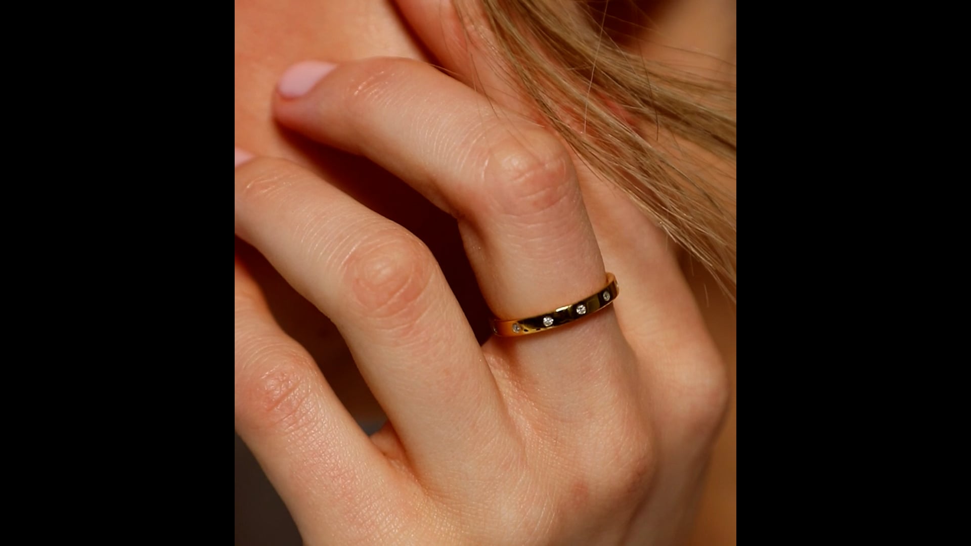 Chain Rings Gold, Gold Vermeil Rings, Dainty Ring, Delicate Ring 8 / 3mm / Gold Vermeil
