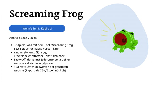 SEO Spider: Screaeming Frog!