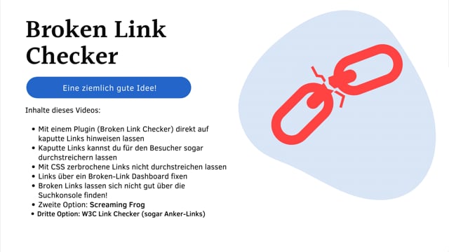 Broken Links Checker (interne & externe)