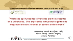 Ampliando oportunidades e innovando prácticas docentes en la universidad: Una experiencia institucional argentina de integración de aulas virtuales en estudios de Enfermería