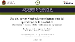 Uso de Jupyter Notebook como herramienta del aprendizaje de la estadística: Presentación de casos de estudio basados en Diseño Experimental