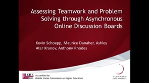 Assessing Teamwork and Problem Solving through Asynchronous Online Discussion Boards