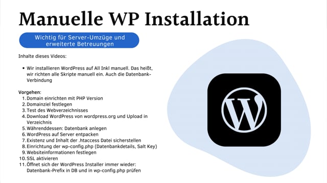 Bonus für angehende Profis: WordPress Manuell installieren auf All Inkl