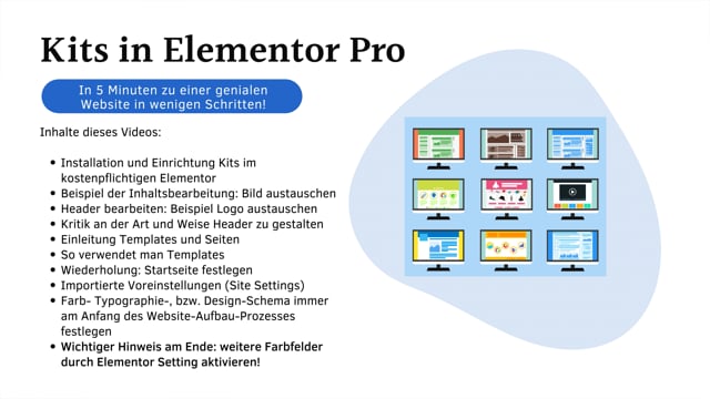 Kit im Pro Elementor