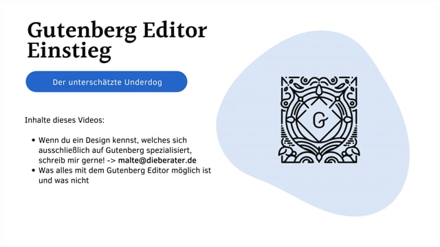 Gutenberg Einstieg