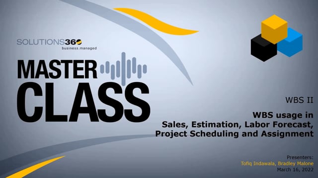 WBS II: The Work Breakdown Structure