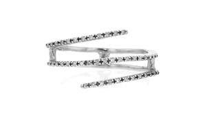10 ct. t.w. Diamond Bypass Ring in Sterling Silver