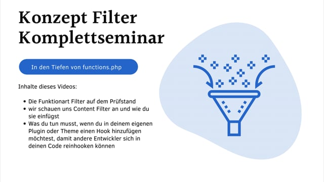 Konzept Filter Komplettseminar