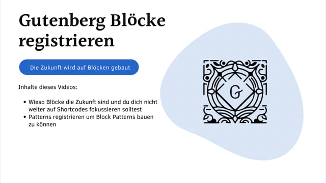 Gutenberg Blöcke registrieren