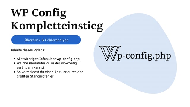 WP Config Kompletteinstieg
