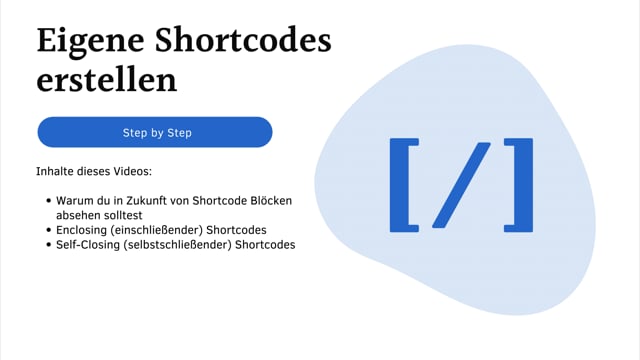 Eigene Shortcodes