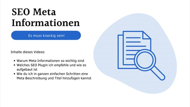 SEO Meta Informationen