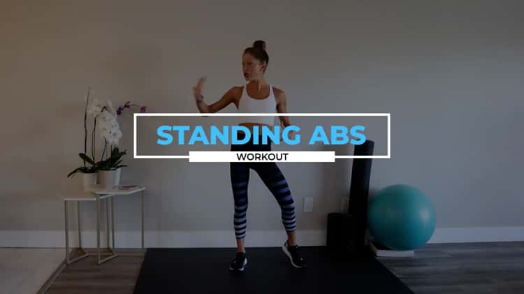 Flat tummy standing online exercise