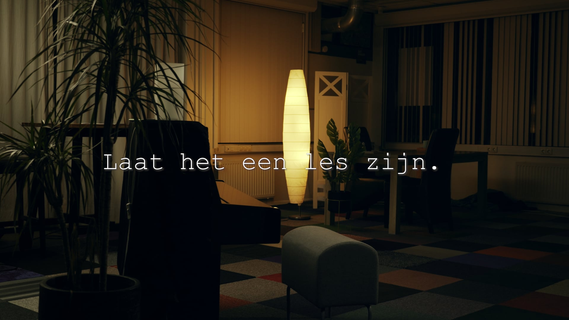 Laat het een les zijn.