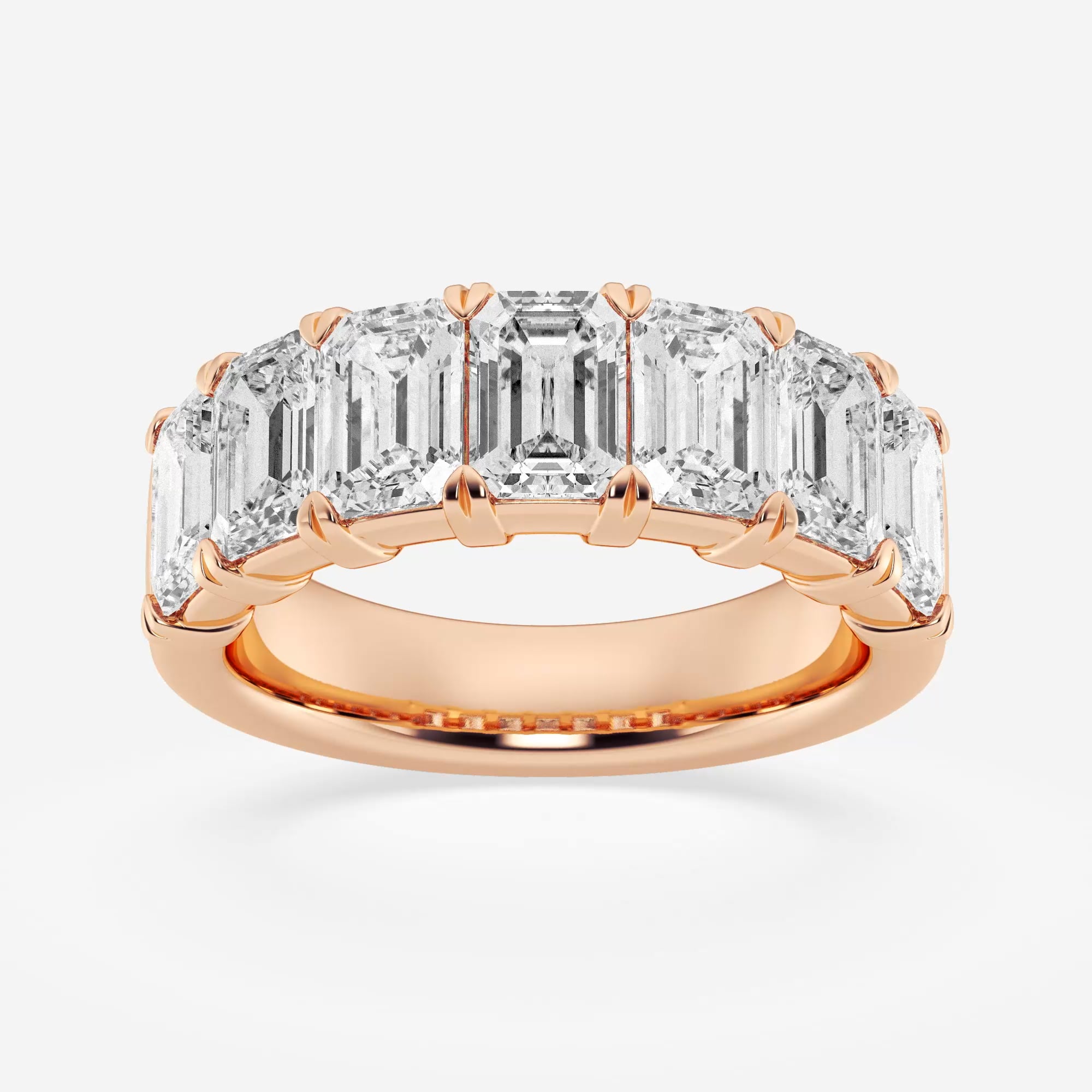 5 ctw Emerald Lab Grown Diamond Seven-Stone Anniversary Band