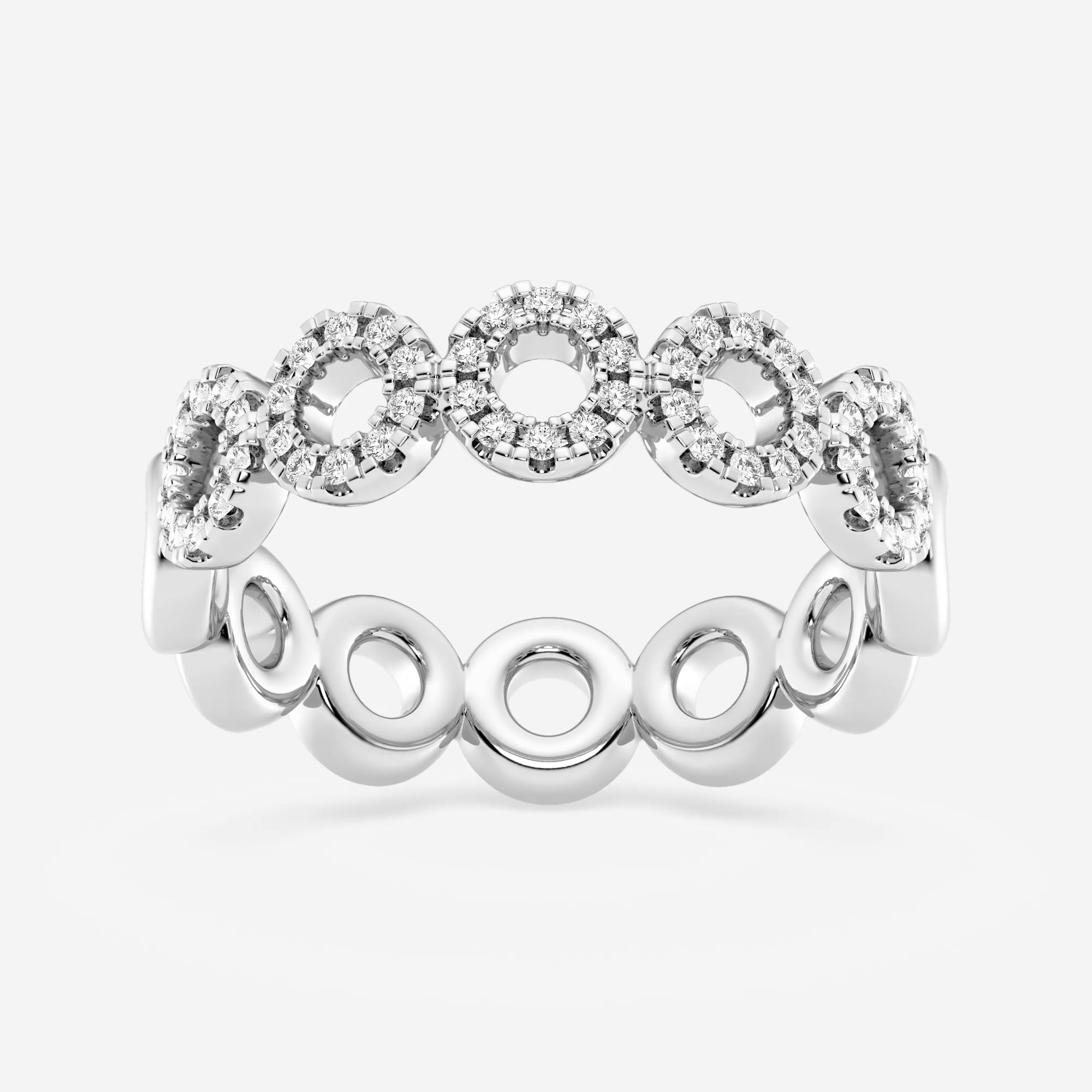 product video for 1/4 ctw Round Lab Grown Diamond Circle Fashion Band