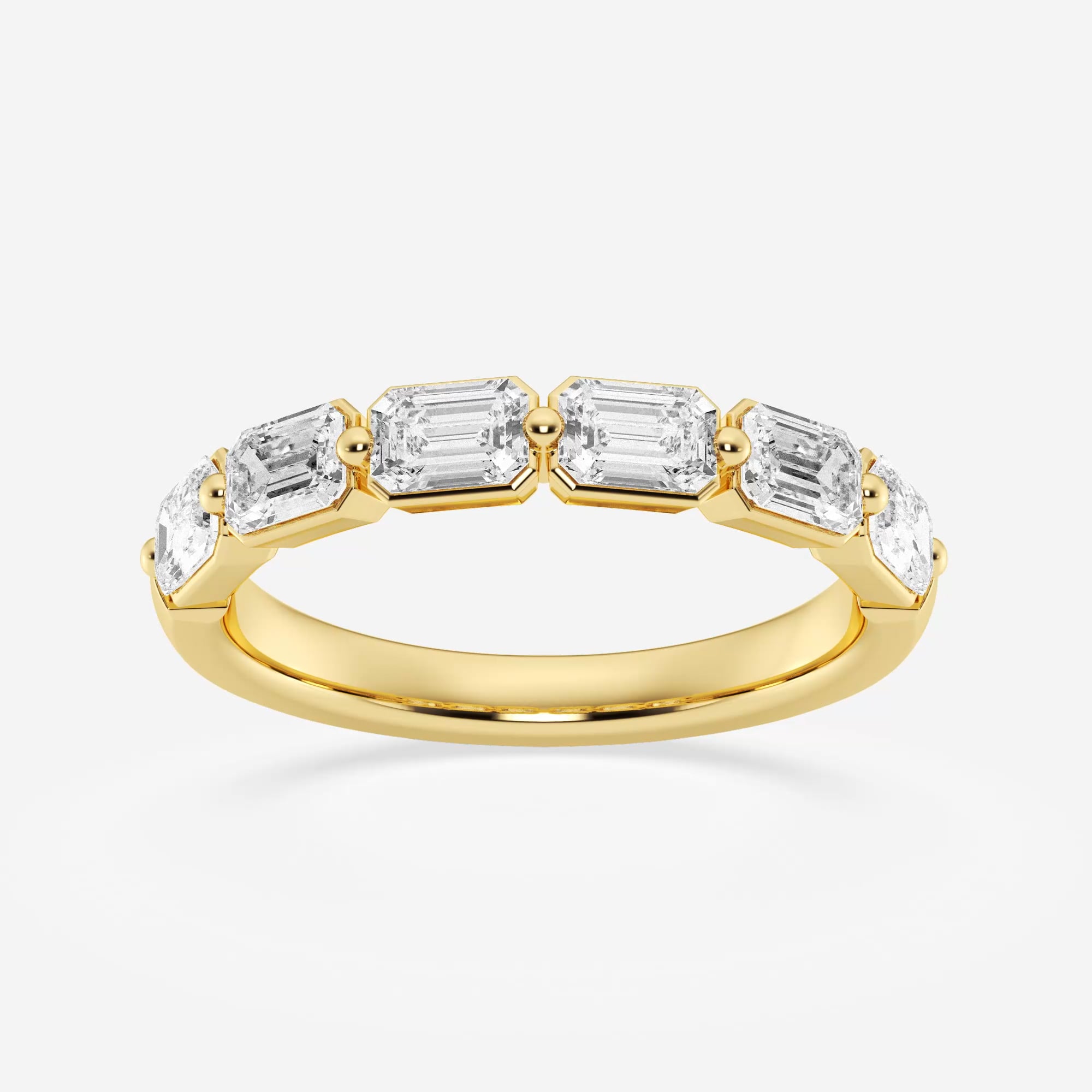 product video for 1 1/2 ctw Emerald Lab Grown Diamond Floating Anniversary Band