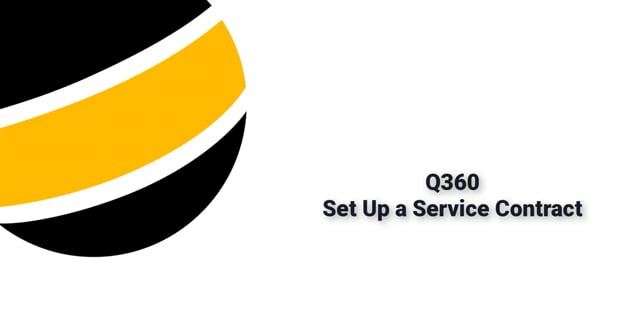 Setup Service Contract - Details, Line Items