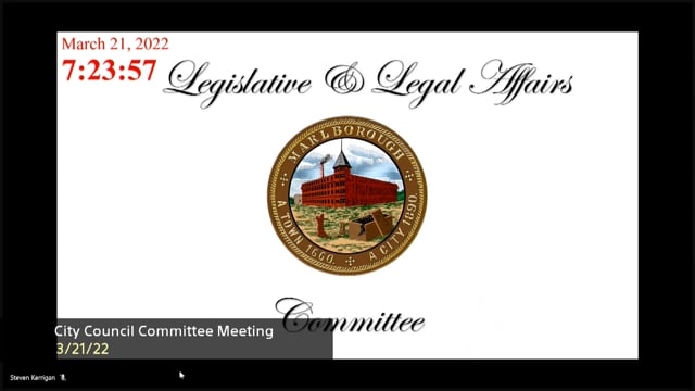 Legislative and Legal Affairs 3-21-22