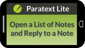 Open a List of Notes and Reply to a Note | PTLite 0.8