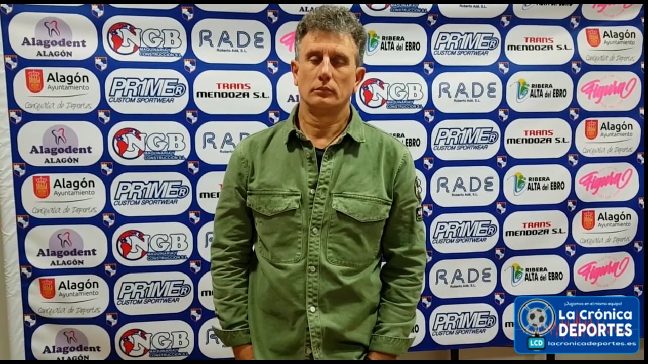 JOSÉ RAMÓN SUÁREZ (Entrenador Villa de Alagón) Tras la remontada ante el Gurrea / Preferente / Fuente: Facebook Alagón Deportivo