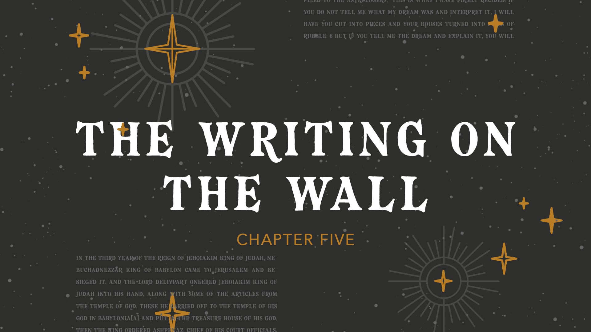 The Book of Daniel - The Writing on the Wall