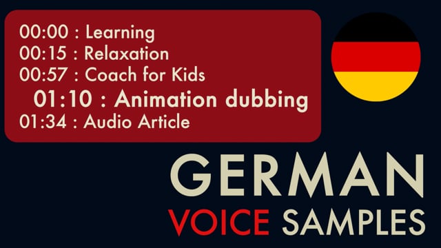 Je vais enregistrer votre voix allemande
