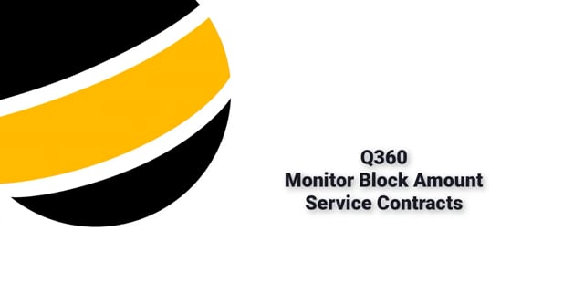 Monitor Balance on Block Amount Service Contract