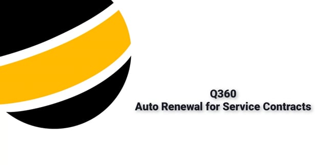 Automatically Renew a Service Contract