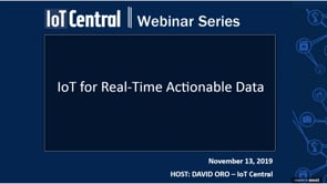IoTC Webinar Series: Real-Time Actionable Data Analytics