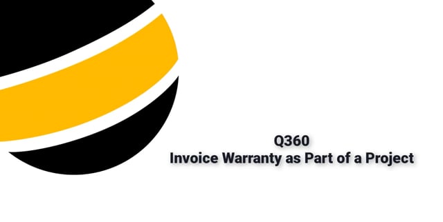Invoice Warranty as Part of a Project