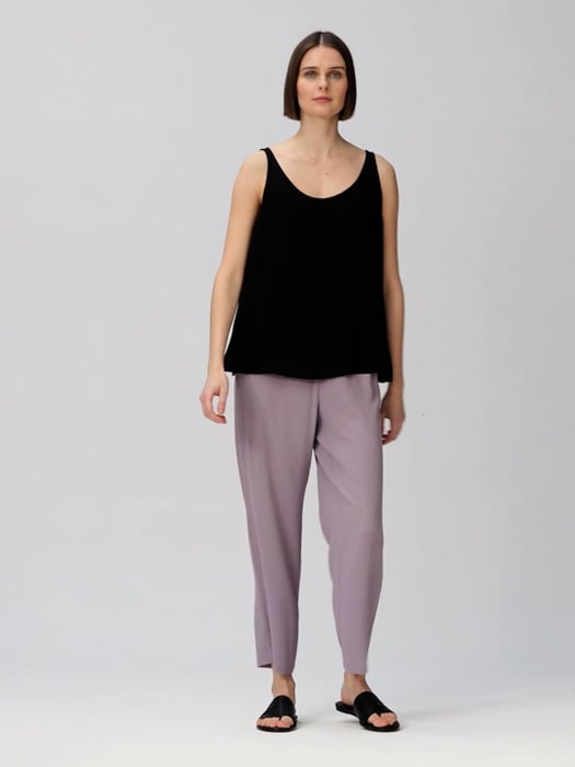 Silk Georgette Crepe Straight Pant