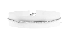 10 ct. t.w. Diamond Bar Bracelet in Sterling Silver