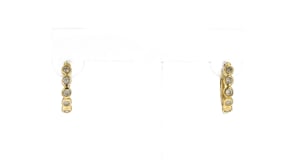 15 ct. t.w. Bezel-Set Diamond Huggie Hoop Earrings in 14kt Yellow Gold