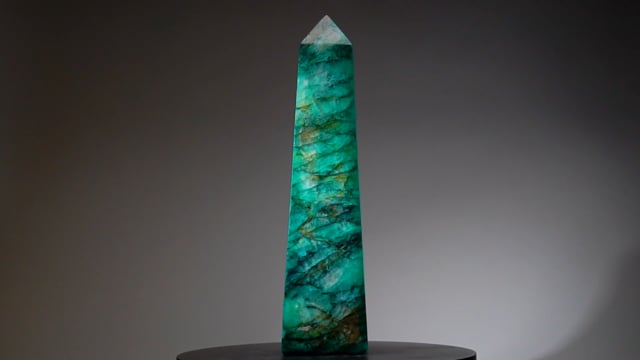 Genuine Polished Chrysocolla Obelisk v2 // Large video thumbnail