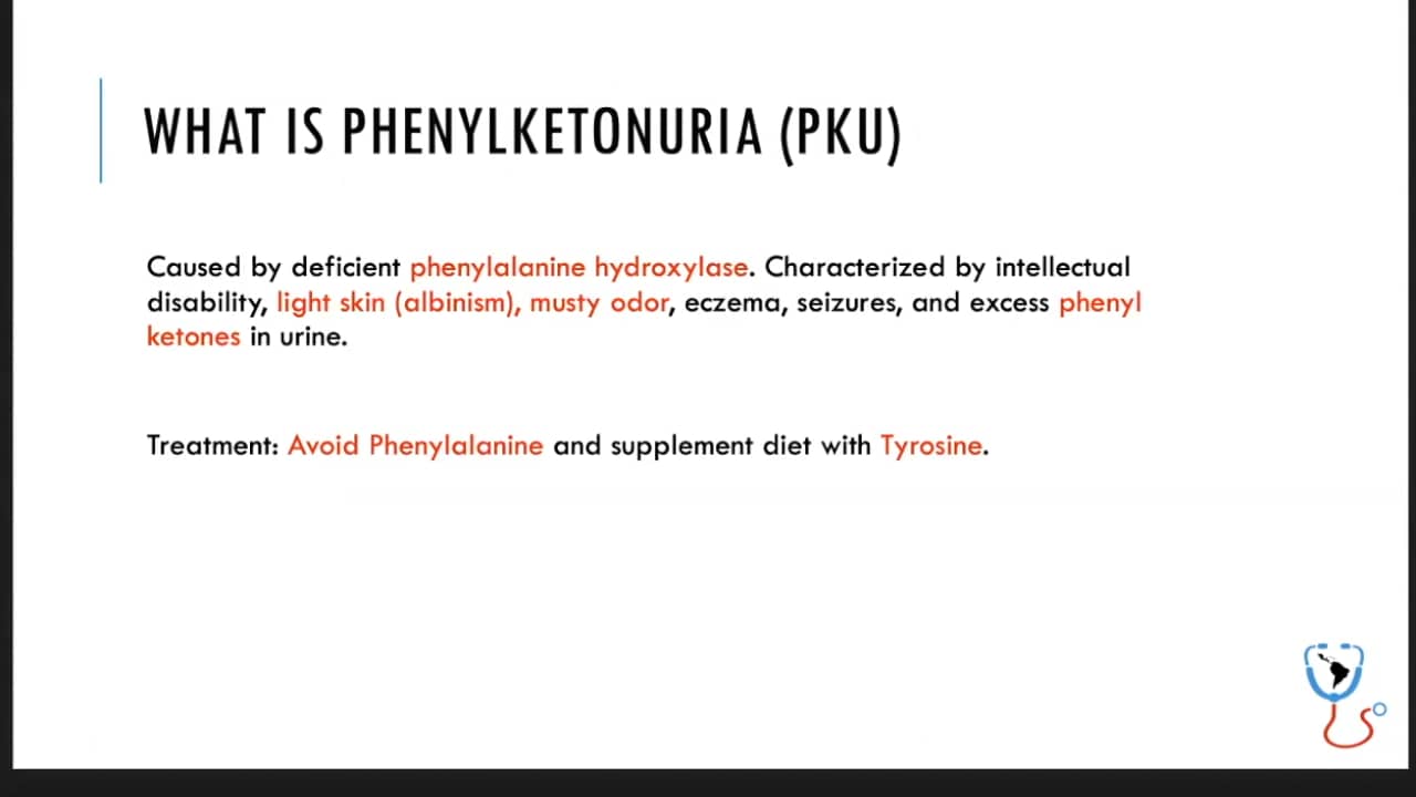 PKU, maple syrup urine disease, alkaptonuria, homocystinuria, propionic acidemia on Vimeo