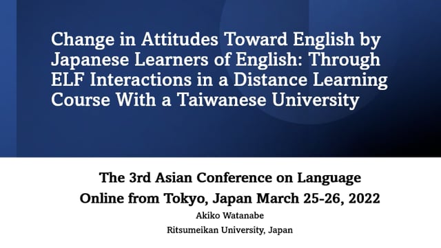 Change in Attitudes Toward English by Japanese Learners of English