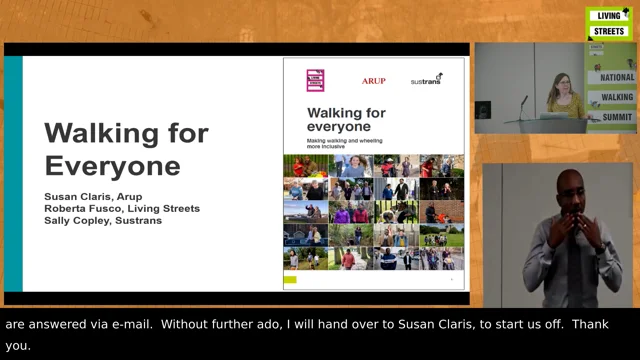 Walking for Everyone Report Launch