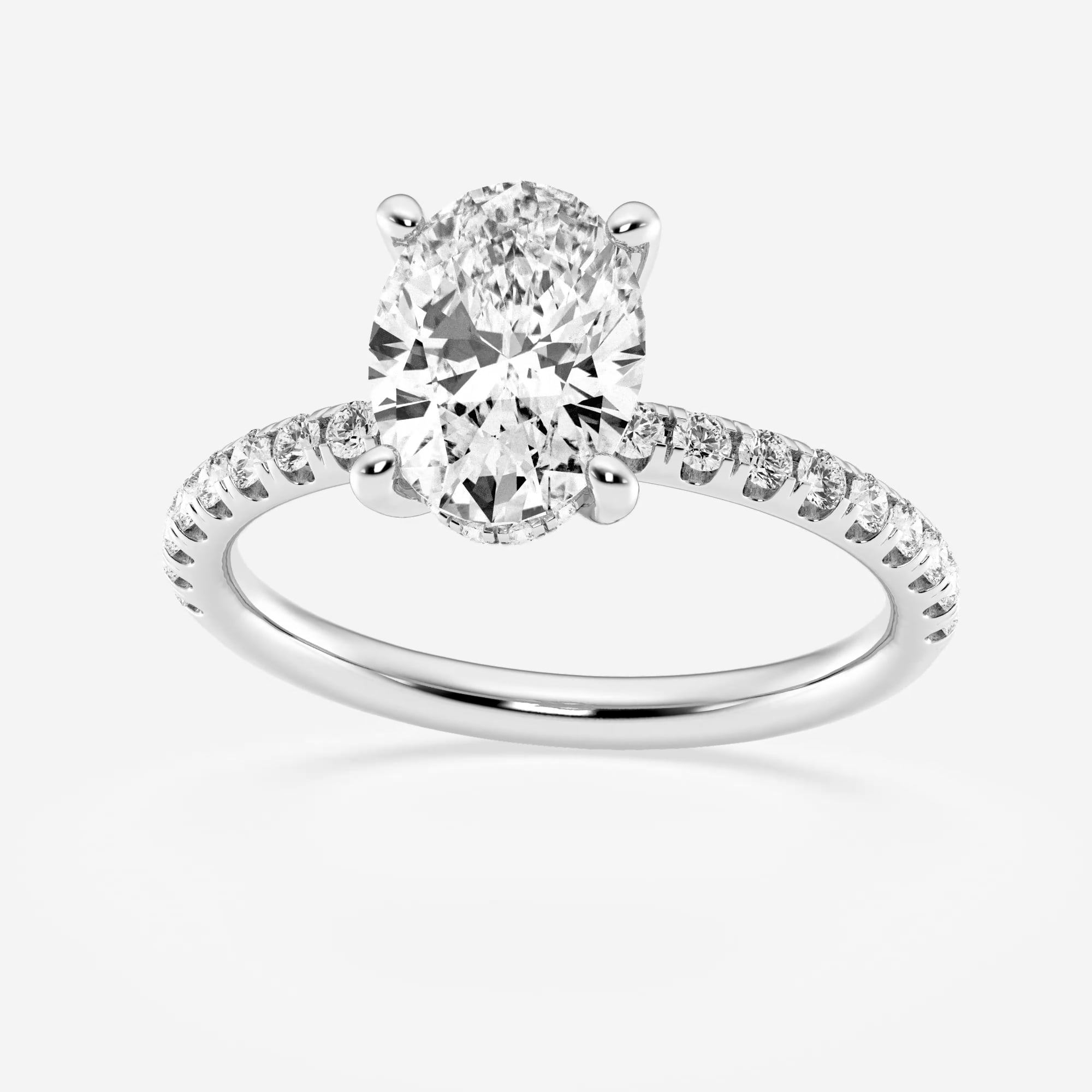 product video for 2 2/5 ctw Oval Lab Grown Diamond Hidden Halo Engagement Ring