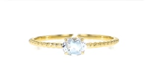 30 Carat Aquamarine Roped Ring in 14kt Yellow Gold