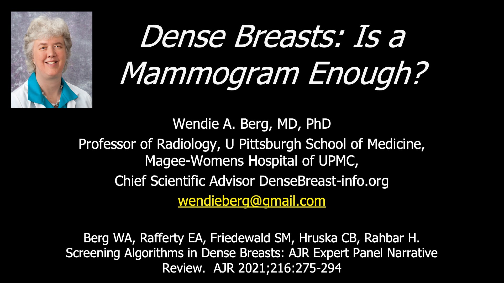 "Dense Breasts: Is a Mammogram Enough?" - Right Breast Cancer Screening for You