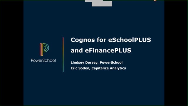 Cognos for eSchoolPLUS and eFinancePLUS - Capitalize Analytics