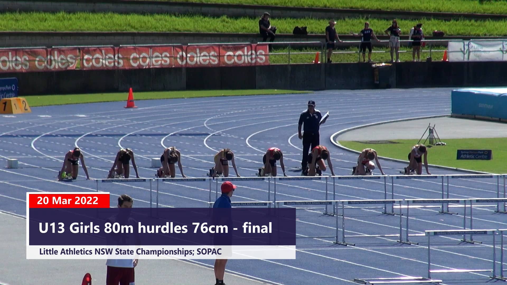 U13 Girls 80m hurdles final 2022 LANSW State Championships on Vimeo