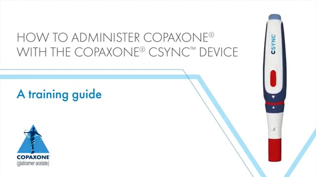 For patients prescribed COPAXONE® CSYNC™ Autoinjector_ Training Guide ...