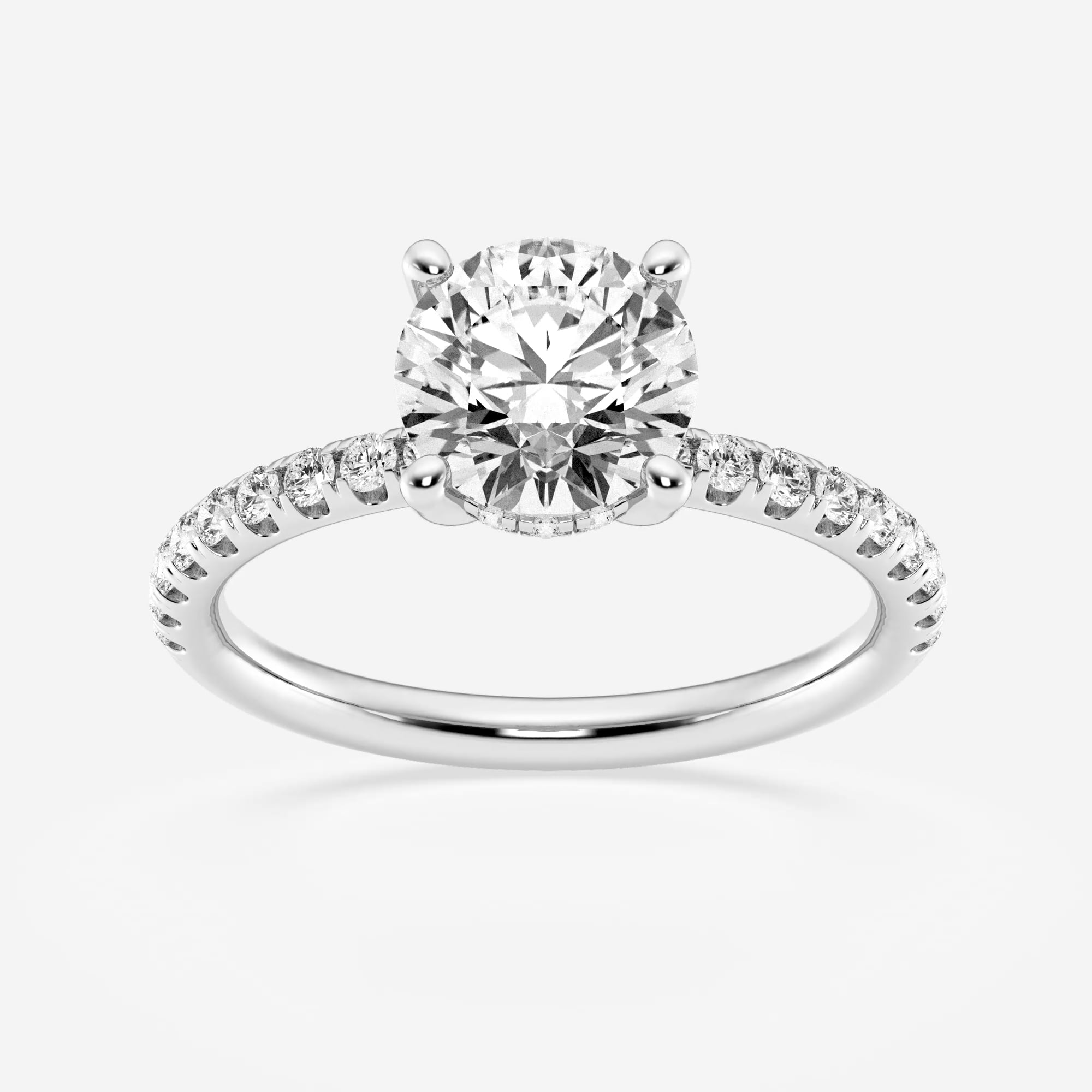 product video for 2 2/5 ctw Round Lab Grown Diamond Hidden Halo Engagement Ring