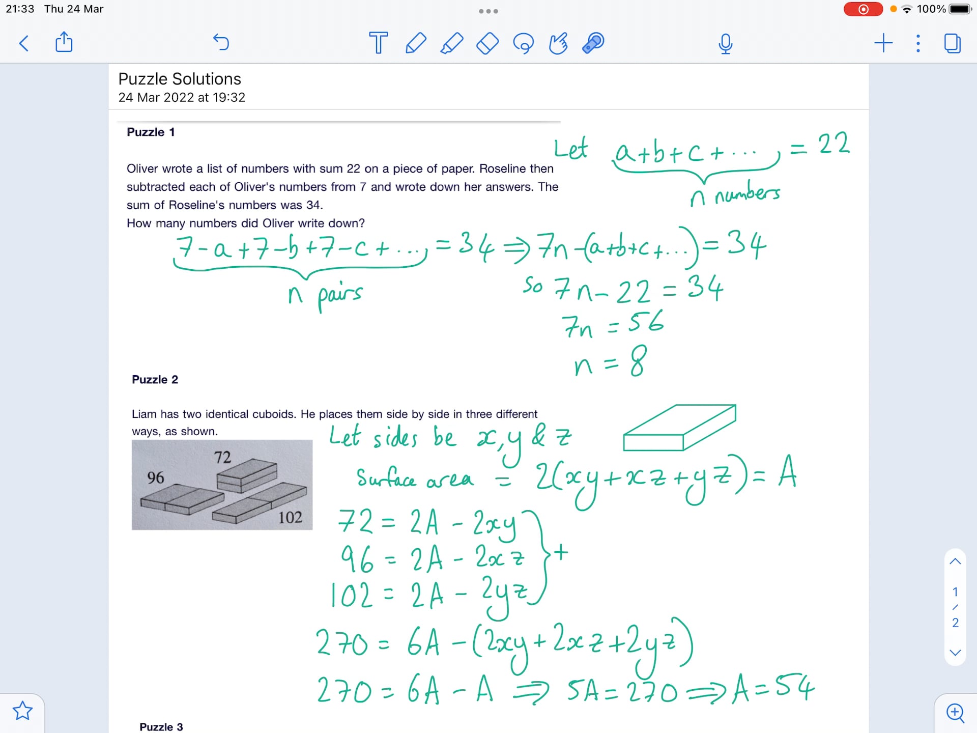 Puzzle Solution 25/03/22 on Vimeo