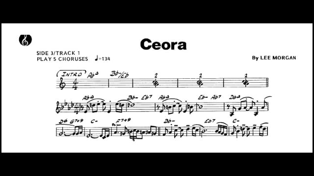 Ceora by  Lee Morgan - Jazz Play Along with sheet music