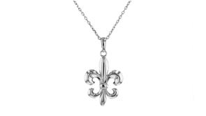 Italian Sterling Silver Fleur-de-Lis Necklace